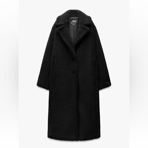 Zara Women's Elegant Black Teddy Jacket